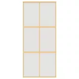 aranyszínű ESG tejüveg és alumínium tolóajtó 90 x 205 cm