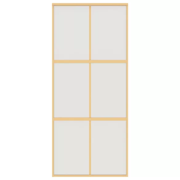 aranyszínű ESG tejüveg és alumínium tolóajtó 90 x 205 cm