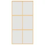 aranyszínű ESG tejüveg és alumínium tolóajtó 102,5 x 205 cm