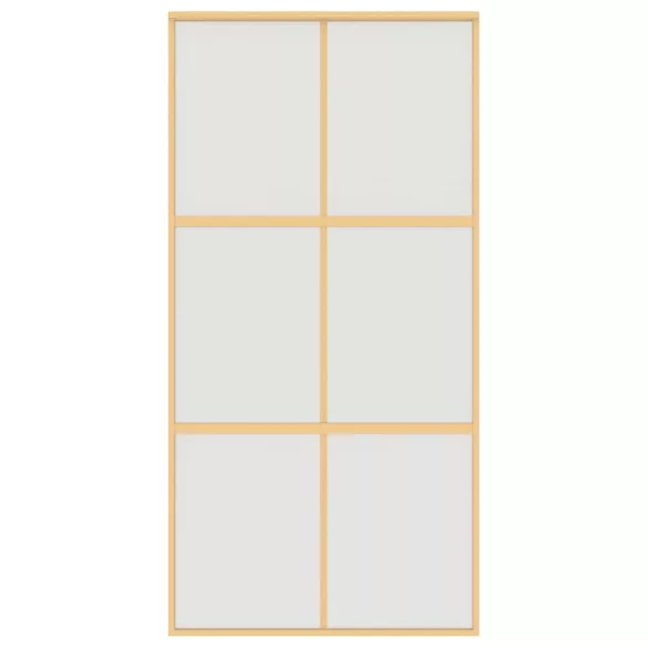 aranyszínű ESG tejüveg és alumínium tolóajtó 102,5 x 205 cm