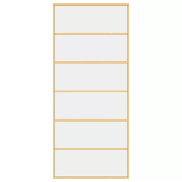 aranyszínű átlátszó ESG üveg és alumínium tolóajtó 90 x 205 cm
