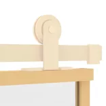 aranyszínű átlátszó ESG üveg és alumínium tolóajtó 90 x 205 cm