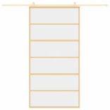 aranyszínű átlátszó ESG üveg és alumínium tolóajtó 102,5x205 cm