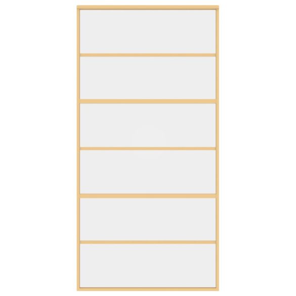 aranyszínű átlátszó ESG üveg és alumínium tolóajtó 102,5x205 cm