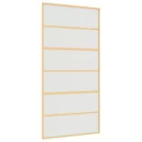 aranyszínű ESG tejüveg és alumínium tolóajtó 102,5 x 205 cm