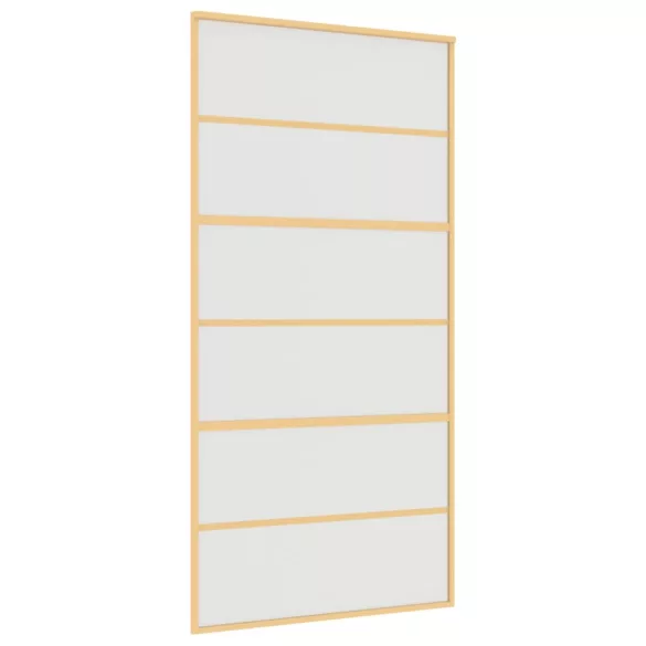 aranyszínű ESG tejüveg és alumínium tolóajtó 102,5 x 205 cm