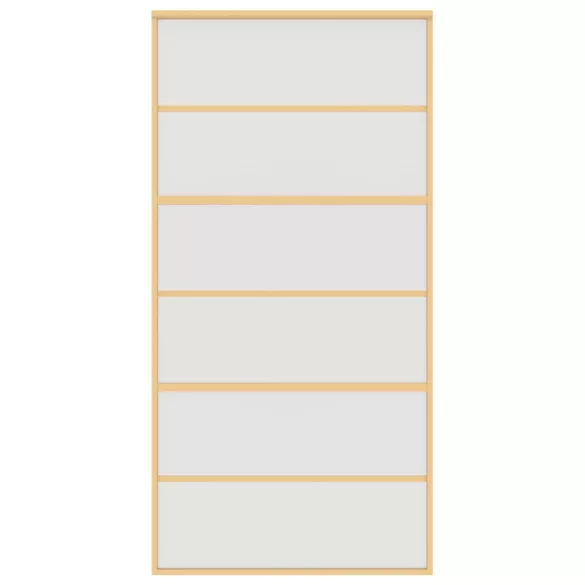 aranyszínű ESG tejüveg és alumínium tolóajtó 102,5 x 205 cm