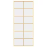 aranyszínű átlátszó ESG üveg és alumínium tolóajtó 90 x 205 cm