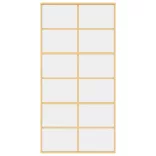 aranyszínű átlátszó ESG üveg és alumínium tolóajtó 102,5x205 cm