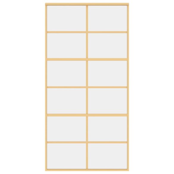 aranyszínű átlátszó ESG üveg és alumínium tolóajtó 102,5x205 cm