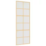 aranyszínű ESG tejüveg és alumínium tolóajtó 76 x 205 cm
