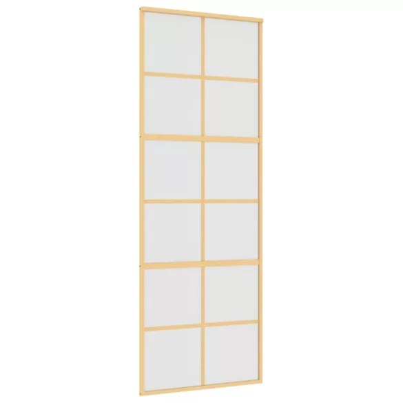 aranyszínű ESG tejüveg és alumínium tolóajtó 76 x 205 cm