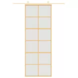 aranyszínű ESG tejüveg és alumínium tolóajtó 76 x 205 cm