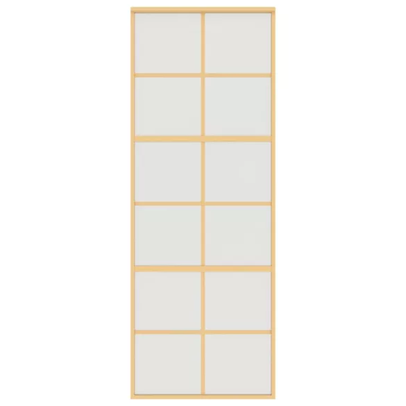 aranyszínű ESG tejüveg és alumínium tolóajtó 76 x 205 cm