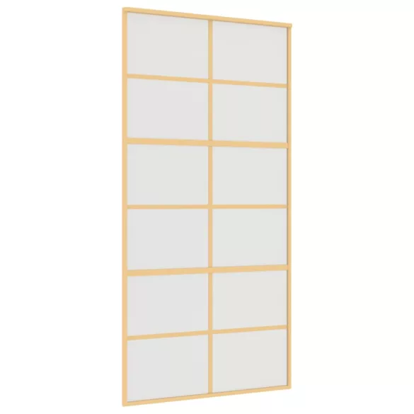 aranyszínű ESG tejüveg és alumínium tolóajtó 102,5 x 205 cm