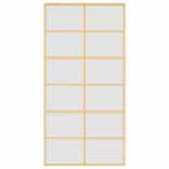 aranyszínű ESG tejüveg és alumínium tolóajtó 102,5 x 205 cm