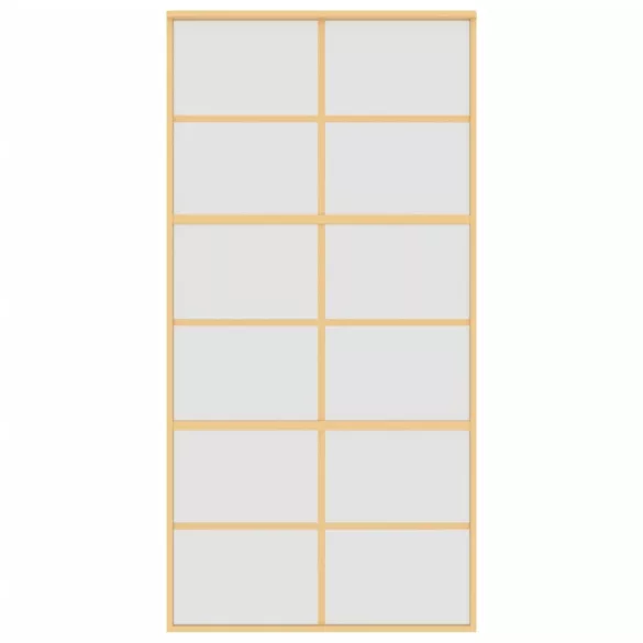 aranyszínű ESG tejüveg és alumínium tolóajtó 102,5 x 205 cm