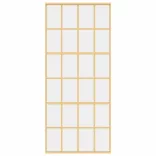 aranyszínű átlátszó ESG üveg és alumínium tolóajtó 90 x 205 cm