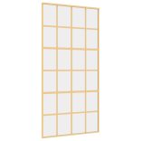 aranyszínű átlátszó ESG üveg és alumínium tolóajtó 102,5x205 cm