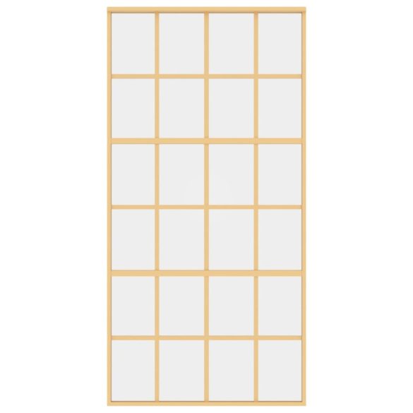aranyszínű átlátszó ESG üveg és alumínium tolóajtó 102,5x205 cm