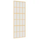 aranyszínű ESG tejüveg és alumínium tolóajtó 76 x 205 cm