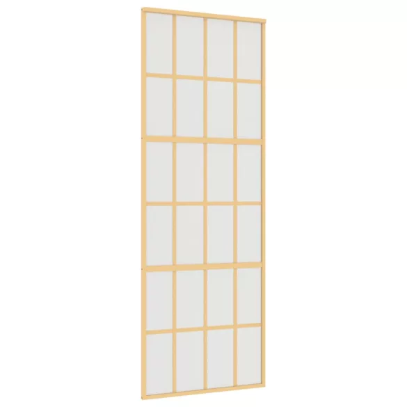 aranyszínű ESG tejüveg és alumínium tolóajtó 76 x 205 cm