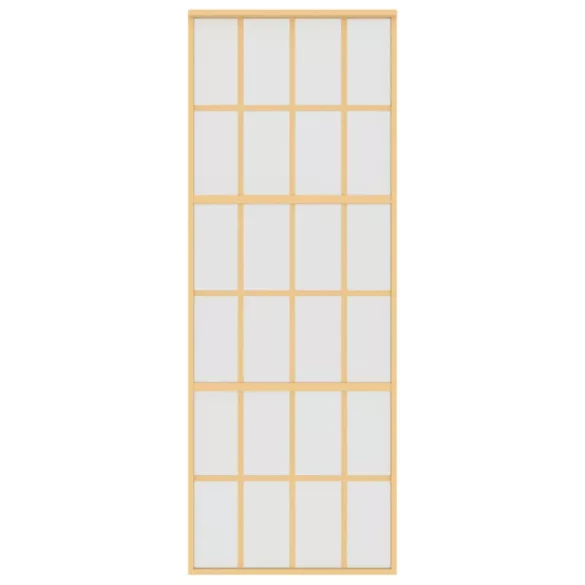 aranyszínű ESG tejüveg és alumínium tolóajtó 76 x 205 cm