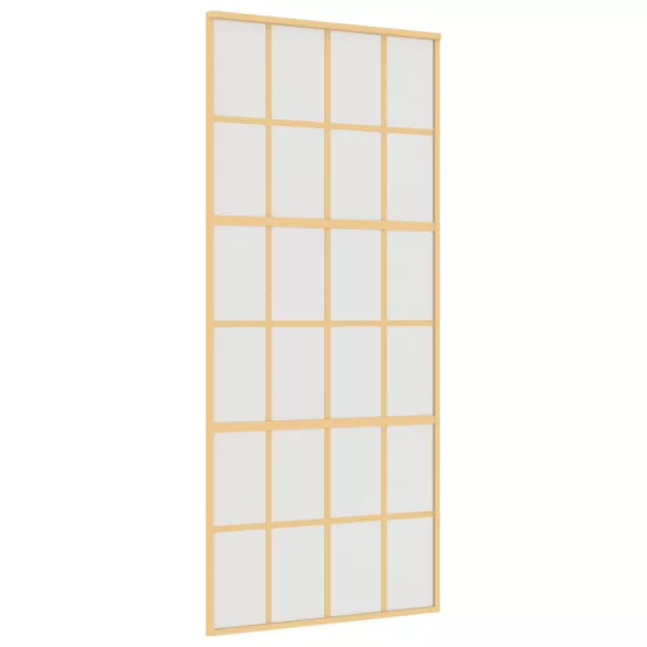 aranyszínű ESG tejüveg és alumínium tolóajtó 90 x 205 cm