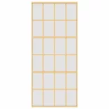 aranyszínű ESG tejüveg és alumínium tolóajtó 90 x 205 cm