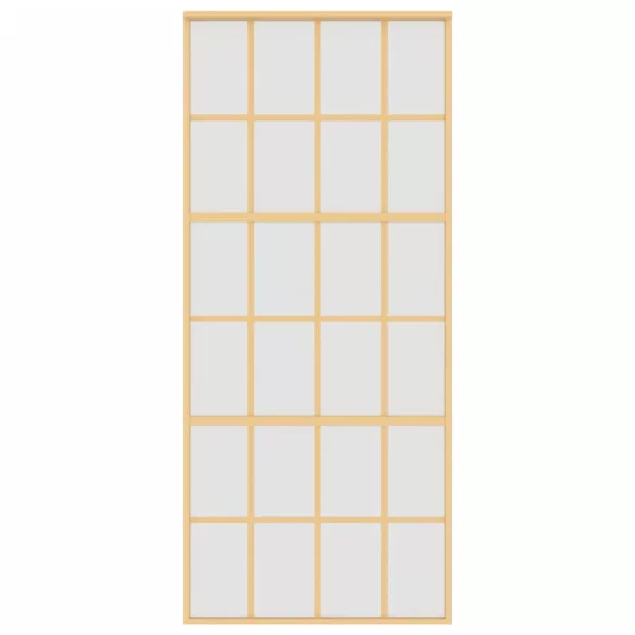 aranyszínű ESG tejüveg és alumínium tolóajtó 90 x 205 cm