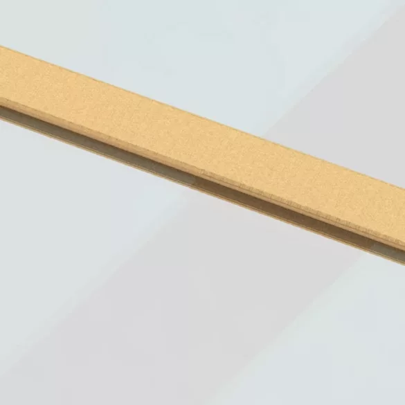 aranyszínű átlátszó ESG üveg és alumínium tolóajtó 76 x 205 cm