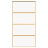 aranyszínű átlátszó ESG üveg és alumínium tolóajtó 102,5x205 cm