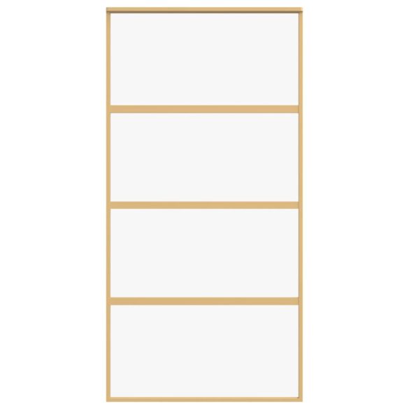 aranyszínű átlátszó ESG üveg és alumínium tolóajtó 102,5x205 cm