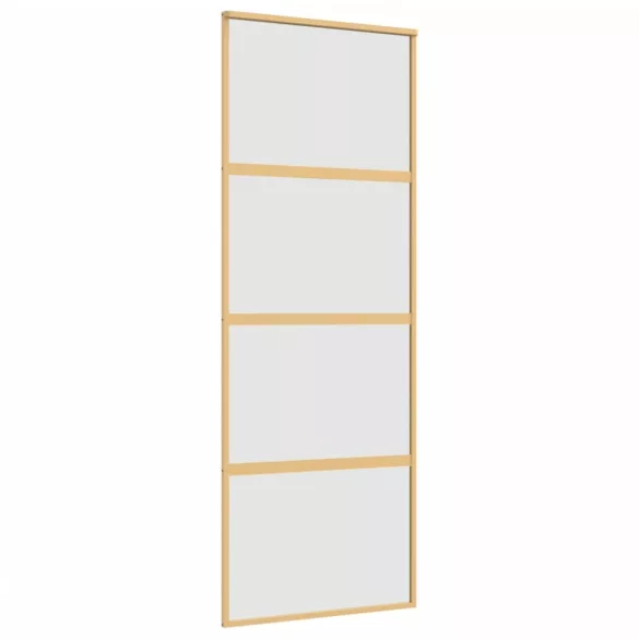 aranyszínű ESG tejüveg és alumínium tolóajtó 76 x 205 cm