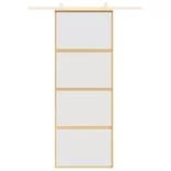 aranyszínű ESG tejüveg és alumínium tolóajtó 76 x 205 cm