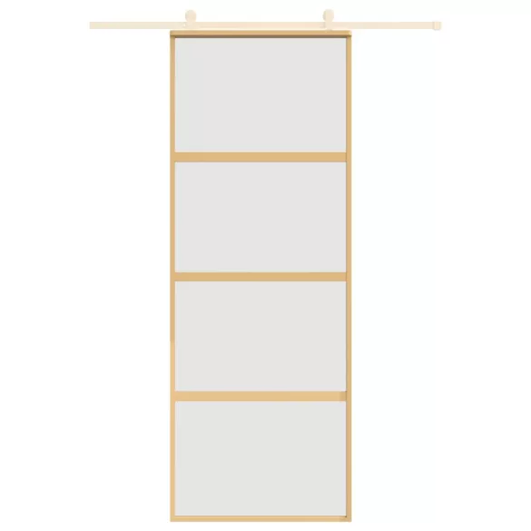 aranyszínű ESG tejüveg és alumínium tolóajtó 76 x 205 cm