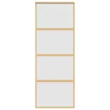 aranyszínű ESG tejüveg és alumínium tolóajtó 76 x 205 cm