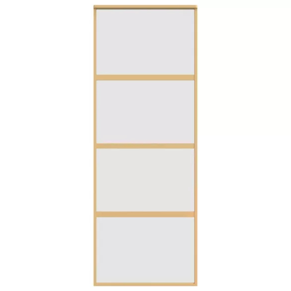 aranyszínű ESG tejüveg és alumínium tolóajtó 76 x 205 cm