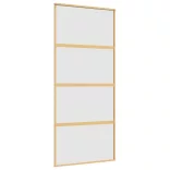 aranyszínű ESG tejüveg és alumínium tolóajtó 90 x 205 cm