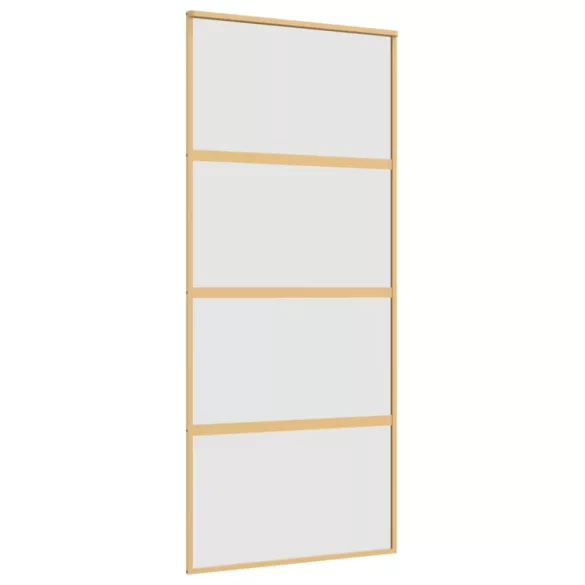 aranyszínű ESG tejüveg és alumínium tolóajtó 90 x 205 cm