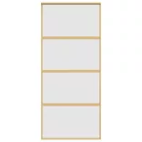 aranyszínű ESG tejüveg és alumínium tolóajtó 90 x 205 cm