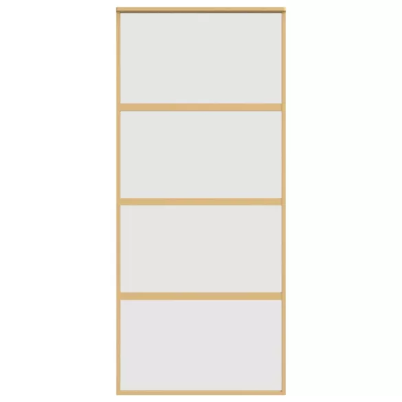 aranyszínű ESG tejüveg és alumínium tolóajtó 90 x 205 cm