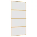 aranyszínű ESG tejüveg és alumínium tolóajtó 102,5 x 205 cm