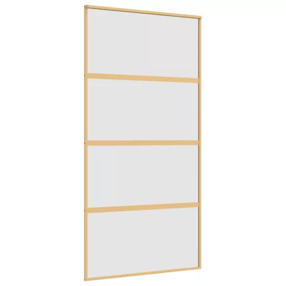aranyszínű ESG tejüveg és alumínium tolóajtó 102,5 x 205 cm