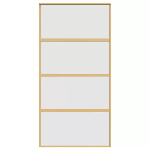 aranyszínű ESG tejüveg és alumínium tolóajtó 102,5 x 205 cm