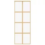 aranyszínű átlátszó ESG üveg és alumínium tolóajtó 76 x 205 cm