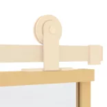 aranyszínű átlátszó ESG üveg és alumínium tolóajtó 76 x 205 cm