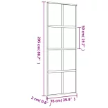 aranyszínű átlátszó ESG üveg és alumínium tolóajtó 76 x 205 cm