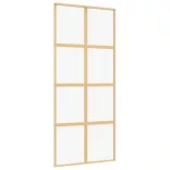aranyszínű átlátszó ESG üveg és alumínium tolóajtó 90 x 205 cm