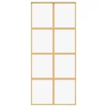 aranyszínű átlátszó ESG üveg és alumínium tolóajtó 90 x 205 cm
